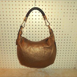 MICHAELS KORS LE GOLD  LEATHER SHOULDER HANDBAG